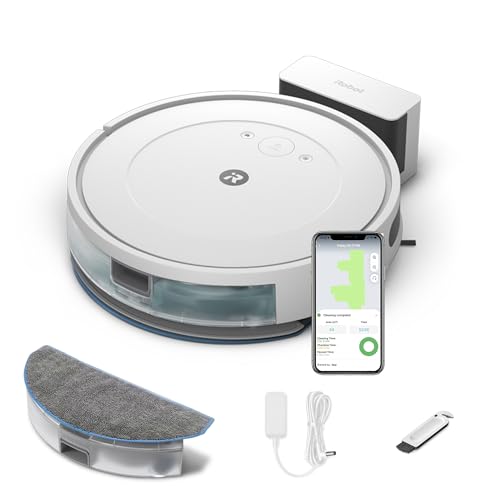 iRobot Roomba Combo Essential, Robot Aspirador y friegasuelos, Potente aspiración y fregado, 4 Fases de Limpieza, 3 Niveles de aspiración, controlable vía App o Voz